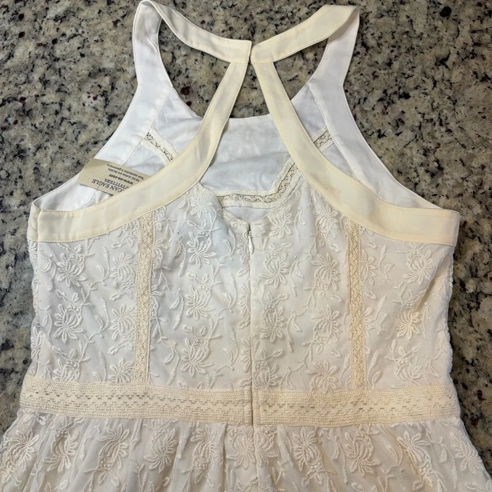American Eagle Outfitters Cream Lace Mini Dress - Picture 6 of 7